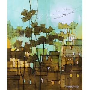 Salman Farooqi, 24 x 30 Inch, Acrylic on Canvas, Cityscape Painting, AC-SF-457